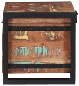 Tároló ládák 40x30x30cm Szilárd Újrahasznosított Fa és Fém