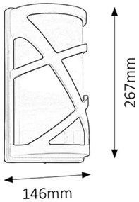 Rabalux 8766 - Kültéri fali lámpa DURANGO 1xE27/40W
