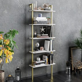 könyvespolc Piante - White, Gold
