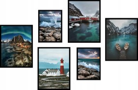 Extra Szett 6db-os Képek Poszterek keretben KP244