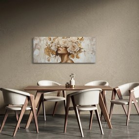 Kép - Lány rózsákkal (120x50 cm)