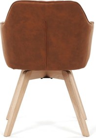 Jídelní židle, hnědá, látka vintage, DCH-435 BR3