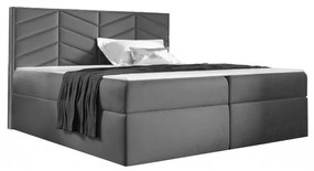 St6 boxspring ágy, sötétszürke (160 cm)