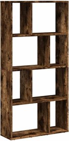 vidaXL füstös tölgy színű szerelt fa könyvespolc 60 x 20 x 120,5 cm