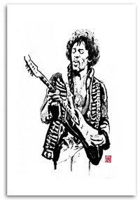 Gario Vászonkép Jimi Hendrix - Péchane Méret: 60 x 90 cm
