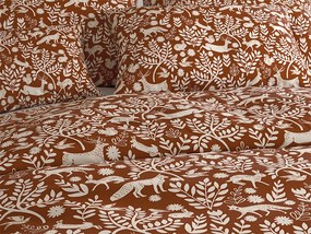 Mikroszálas ágyneműhuzat FOREST ANIMALS barna Ágyneműhuzat mérete: 2 db 70 x 90 cm | 200 x 220 cm