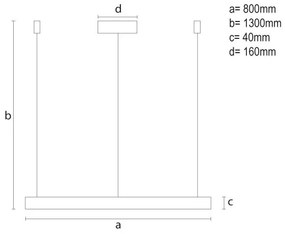 LED dimmelhető csillár zsinóron LED/55W/230V 3000-6500K + távirányítás