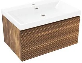 Naturel Elsa Fürdőszobaszekrény mosdóval 79x35x45,5 cm ébenfa matt ELSA80EBU4
