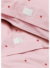 Rózsaszín egyszemélyes pamut-perkál ágyneműhuzat 140x200 cm Daisy – JUNA