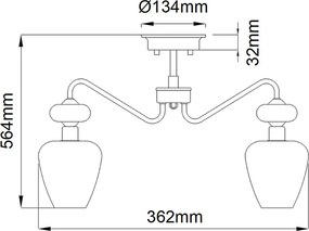 Elstead Lighting ARMAND DL-ARMAND-SF3-AB Plafonlámpa 3x40W/E14