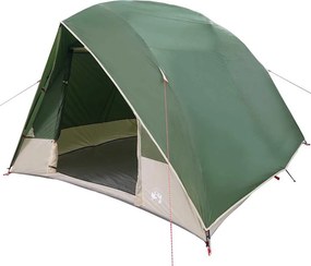 vidaXL Kempingssátor tetővel tárolóval Zöld 320 x 275 x 190 cm taft