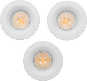 Eglo 902272-3 darabos LED szett SALABATE fürdőszobai beépíthető lámpa, LED/4,9W/230V, Ø8,8 cm, IP65, fehér