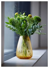 Kusintha sárga üveg váza, magasság 22 cm - Bitz