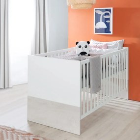 Fehér-világosszürke babaágy 70x140 cm Julia – Roba