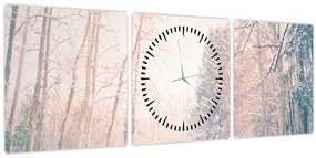 Kép - Kilátás az erdőbe (órával) (90x30 cm)