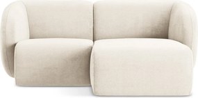 Bézs zsenília sarokkanapé (jobb oldali-heverő résszel) Lani – Makamii