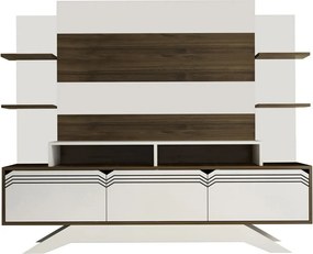 Delpi Walnut and White TV-fal