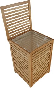 Szennyestartó kosár, festett bambusz/bézs, BASKET