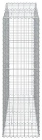vidaXL 5 db íves horganyzott vas gabion kosár 200x50x160/180 cm