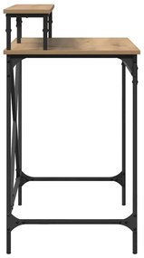 vidaXL Asztal Artisan tölgy 80 x 50 x 90 cm Faanyag