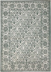 Teraszszőnyeg 80x150cm,zöld krémszínű kétoldalas,zsinóros lapos szövésű