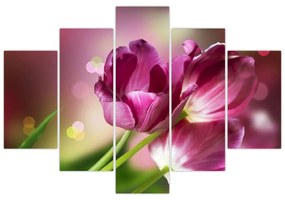 Rózsaszín tulipánok képe (150x105 cm)