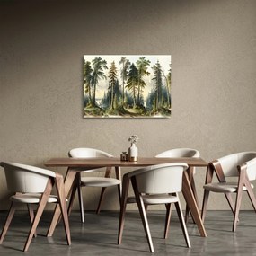Üveg kép - Szüreti táj az erdők (70x50 cm)