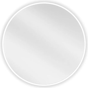 Mexen Loft kerek fürdőszobai tükör 60 cm, fehér keret - 9850-060-060-000-20