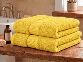 Fürdőlepedő EMBORIA 70x140 cm sárga, 100% pamut