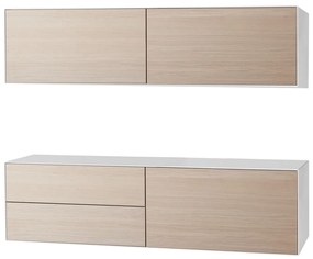 Alacsony tölgyfa dekoros komód készlet 2 db-os 180x46 cm Edge by Hammel - Hammel Furniture