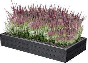 Kerti ágyás magasított fa utánzat 149,2x75,6x25 cm antracit