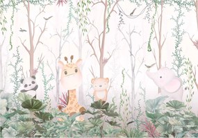 Fotótapéta Állatok az erdőben gyerekszobába 254x184 vinil +ragasztó
