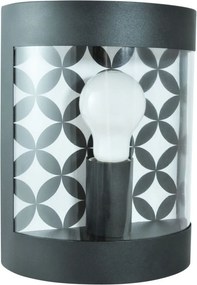 POLUX 312365 MURET Modern Kültéri Fali Lámpa Matt Fekete E27 IP44