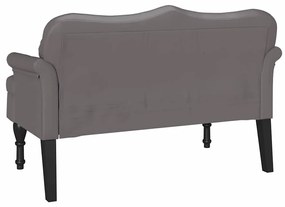 vidaXL Chesterfield Pad párnával Szürke 120,5 x 65 x 75 cm Műbőr