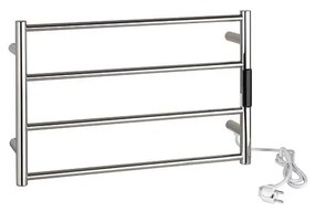 Törölközőtartó 56x37 cm rozsdamentes acél/ezüst