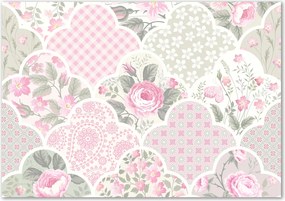 Üveg falpanel Rózsák és díszek Ragasztó Ingyenes