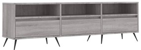 szürke sonoma színű szerelt fa TV-szekrény 150x30x44,5 cm