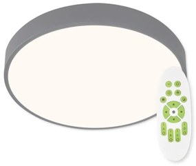 Top Light Metal 40S RC - LED stropní stmívatelné svítidlo 51W/230V + DO, šedá