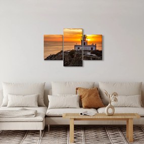Világítótorony naplementekor képe (90x60 cm)