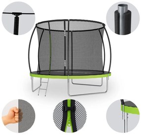 Kerti trambulin gyerekeknek SIDER 10FT - Ø 312 CM belső hálóval és létrával
