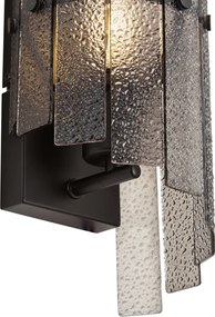 Design fali lámpa fekete füstüveggel - Versailles