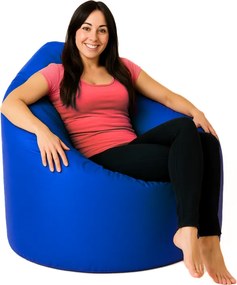 EMI Körte alakú világos kék műbőr babzsákfotel