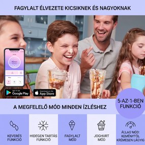 Klarstein Dolce Bacio Smart, fagylaltgép és joghurtkészítő, kompresszor, 2 L, WiFi, érintőképernyő, rozsdamentes acél