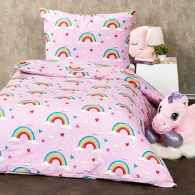 4Home Rainbow gyerek pamut ágyneműhuzat, 140 x 200 cm, 70 x 90 cm, 140 x 200 cm, 70 x 90 cm