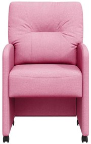 Kerekes Étkező Székek 2 pcs Rózsaszín 57 x 67 x 95 cm szövet