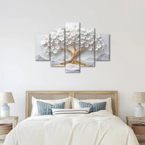Kép – 3D elegáns életfa virágokkal (150x105 cm)