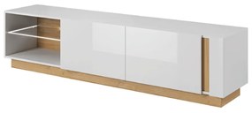 Tv asztal/Szekrény City Typ 187 (fehér + tölgy grandson). 809697