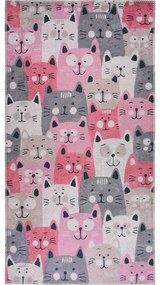 Rózsaszín gyerek szőnyeg 80x150 cm Silly Cats – Vitaus