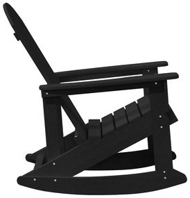 Adirondack hintaszék Fekete 73.5x92x90 cm HDPE