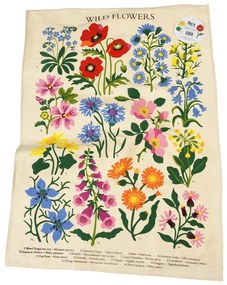 Wild Flowers bézs pamut konyharuha, 50 x 70 cm - Rex London